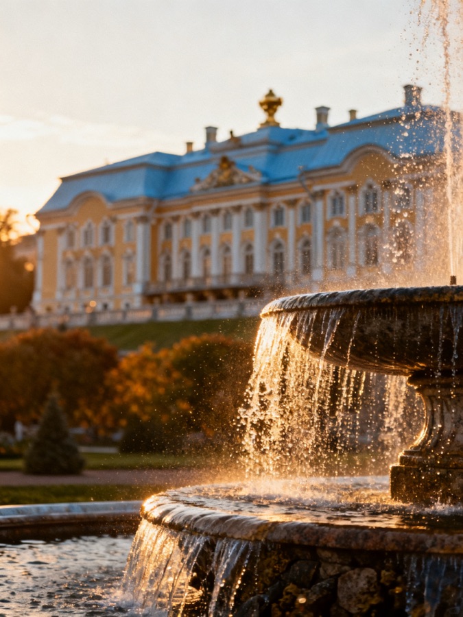 Картинка для карты желаний: Белые ночи в Петербурге · Петергоф